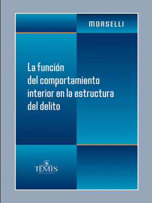 cover image of La función del comportamiento interior en la estructura del delito